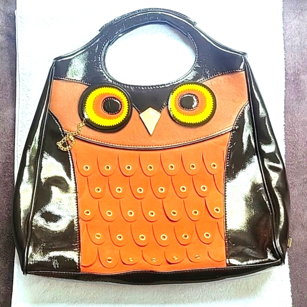 🦉 💛 Glossy Leather Kate Spade Owl Bag Impeccable Condition! 🦉💛